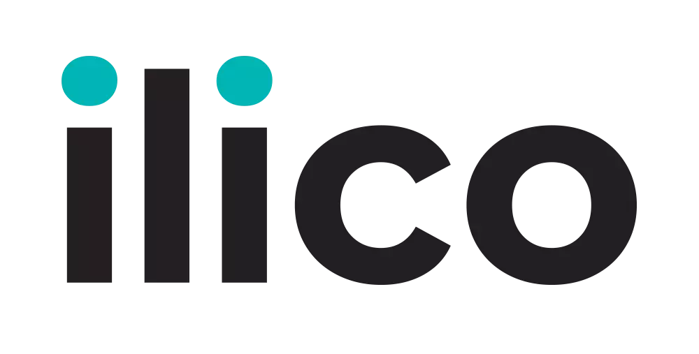 a black and blue logo with the word lico.